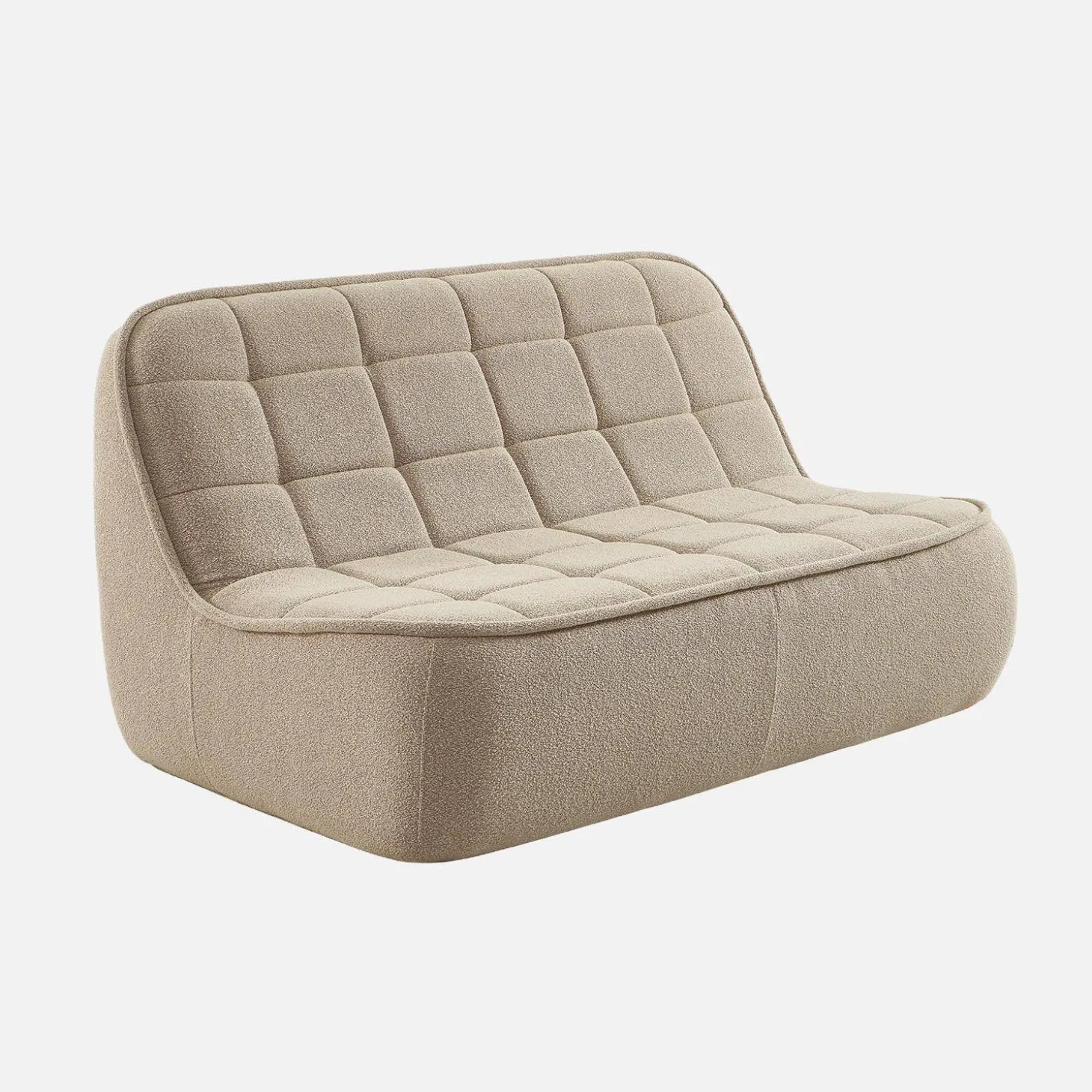 2-Sitzer Sofa mit strukturiertem Bouclé-Bezug