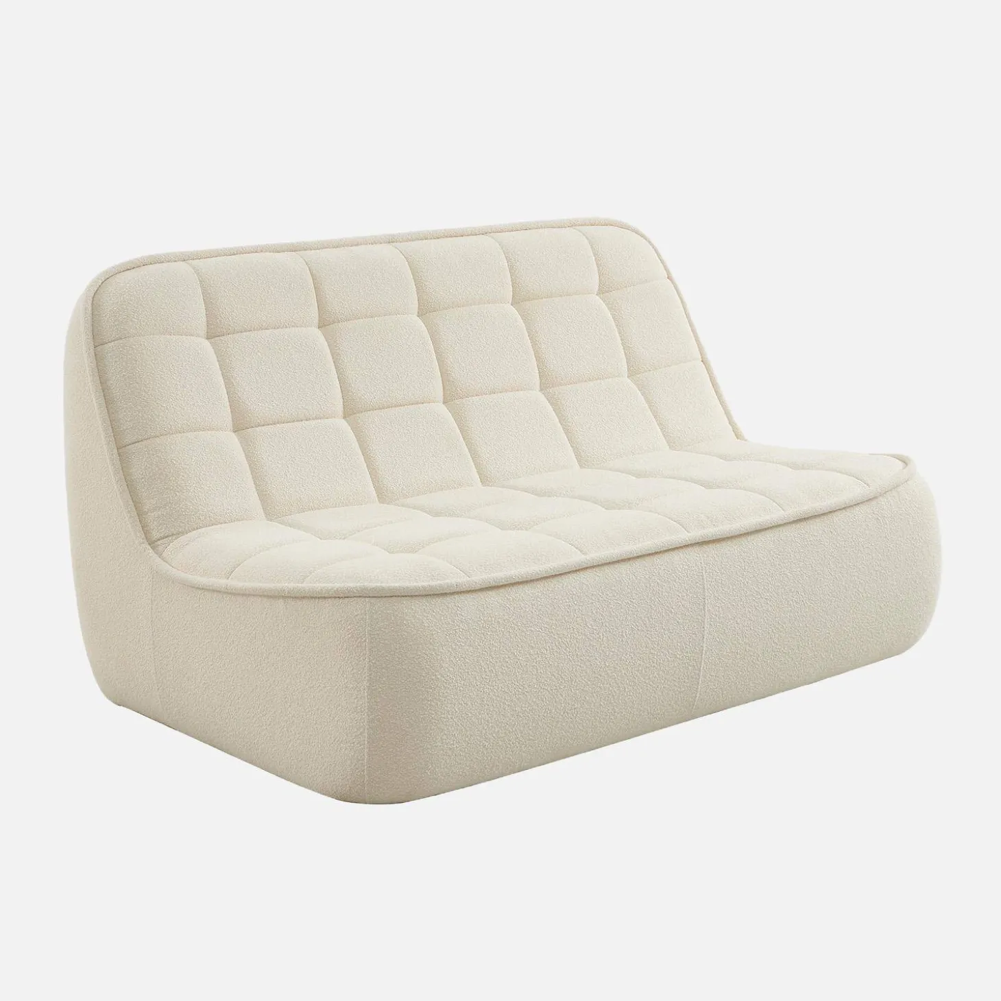 2-Sitzer Sofa mit strukturiertem Bouclé-Bezug