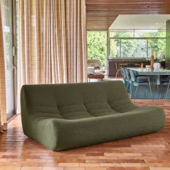 3-Sitzer Sofa mit strukturiertem Bouclé-Bezug