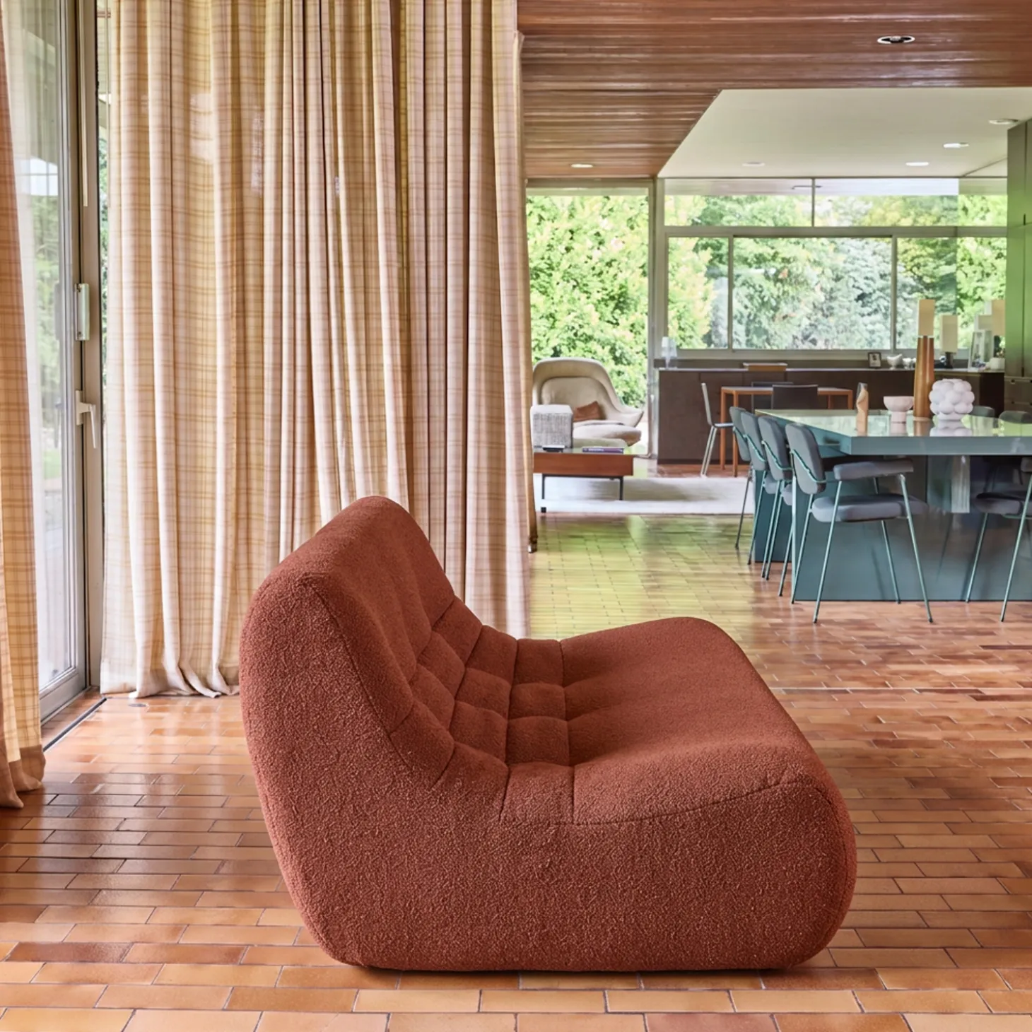 3-Sitzer Sofa mit strukturiertem Bouclé-Bezug