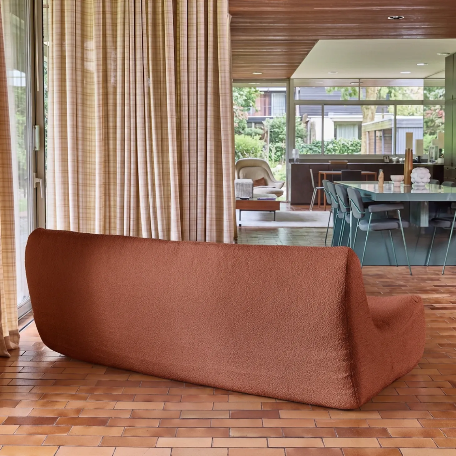 3-Sitzer Sofa mit strukturiertem Bouclé-Bezug