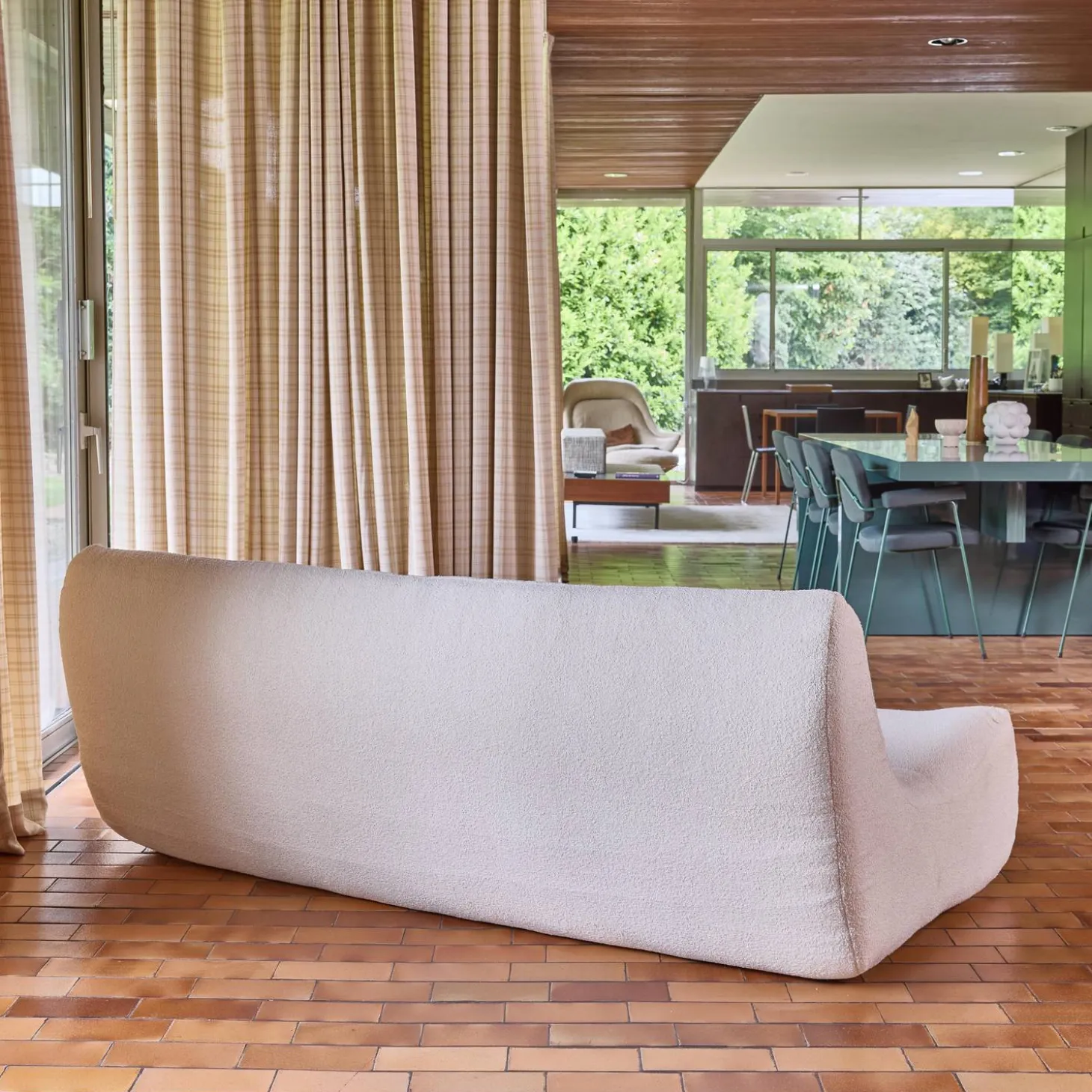 3-Sitzer Sofa mit strukturiertem Bouclé-Bezug