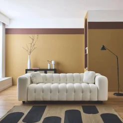 3-Sitzer-Sofa mit strukturiertem und kapitoniertem Bouclé-Bezug
