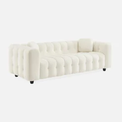 3-Sitzer-Sofa mit strukturiertem und kapitoniertem Bouclé-Bezug
