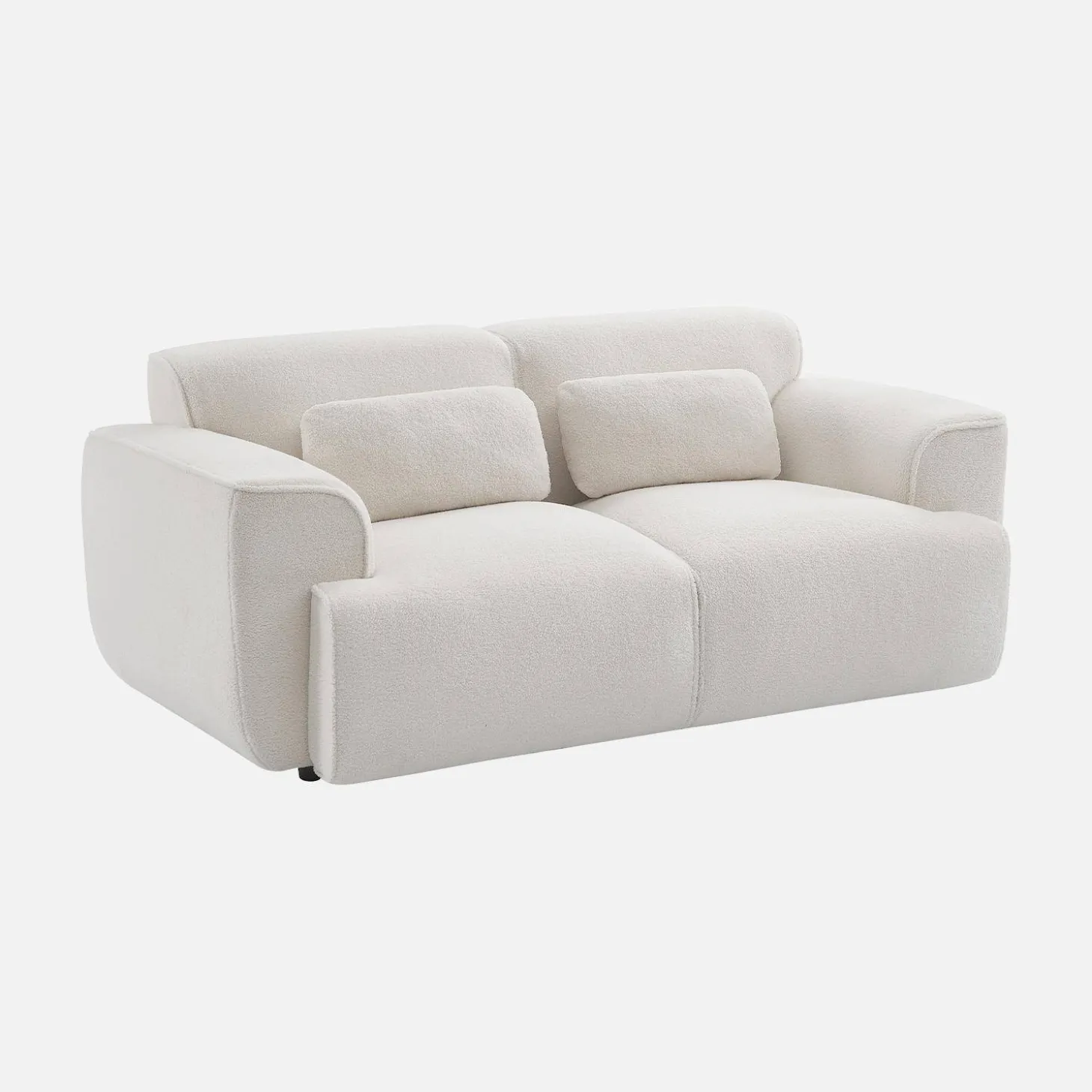 2-Sitzer-Sofa mit Teddy Bouclé-Bezug