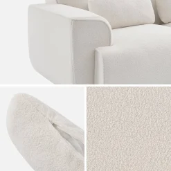 2-Sitzer-Sofa mit Teddy Bouclé-Bezug