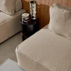 2-Sitzer Sofa und 2 Sessel mit Bouclé-Bezug für ein modulares Sofa