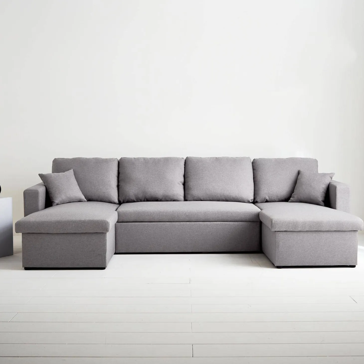 4-Sitzer Wohnlandschaft, mit Schlaffunktion und Stoffbezug