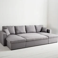 4-Sitzer Wohnlandschaft, mit Schlaffunktion und Stoffbezug