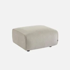 Sitzhocker, Fußhocker mit Cordbezug für 2-Sitzer-Sofa Wallas