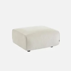 Sitzhocker, Fußhocker mit Cordbezug für 2-Sitzer-Sofa Wallas