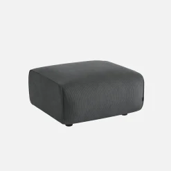 Sitzhocker, Fußhocker mit Cordbezug für 2-Sitzer-Sofa Wallas