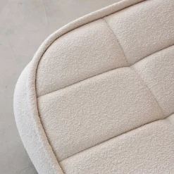 Sitzhocker, Fußhocker mit strukturierem Bouclé-Bezug für den Sessel Boni