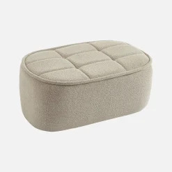 Sitzhocker, Fußhocker mit strukturierem Bouclé-Bezug für den Sessel Boni