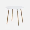 Skandinavischer runder Tisch aus Holz und MDF Ø80cm