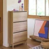 Skandinavischer Schuhschrank mit Holzdekor