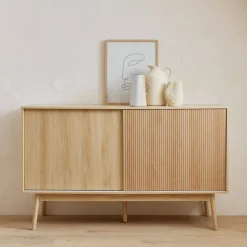 Skandinavisches Sideboard mit Holzdekor B 150 cm