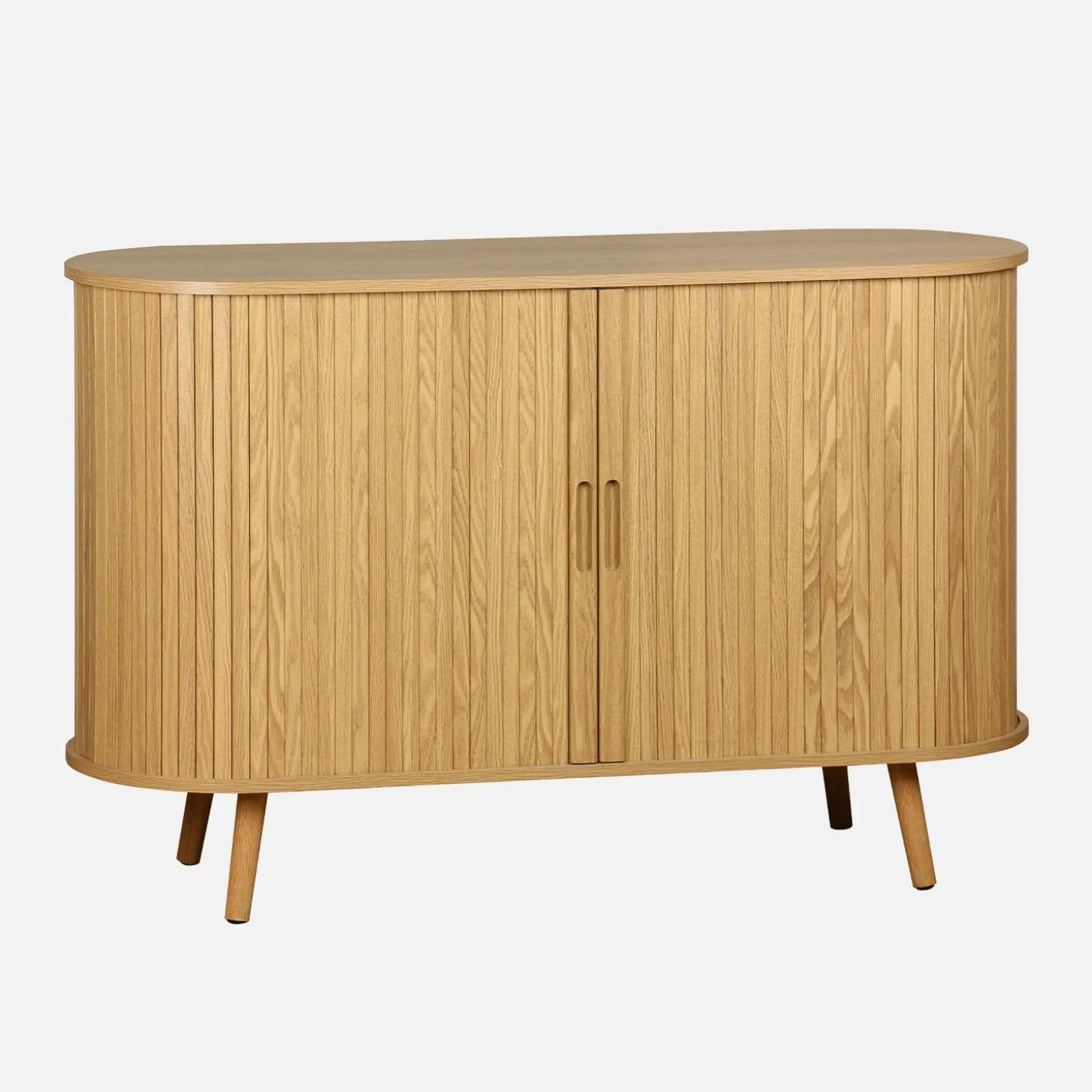Skandinavisches Sideboard mit 2 Schiebetüren, 120 cm
