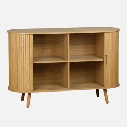 Skandinavisches Sideboard mit 2 Schiebetüren, 120 cm