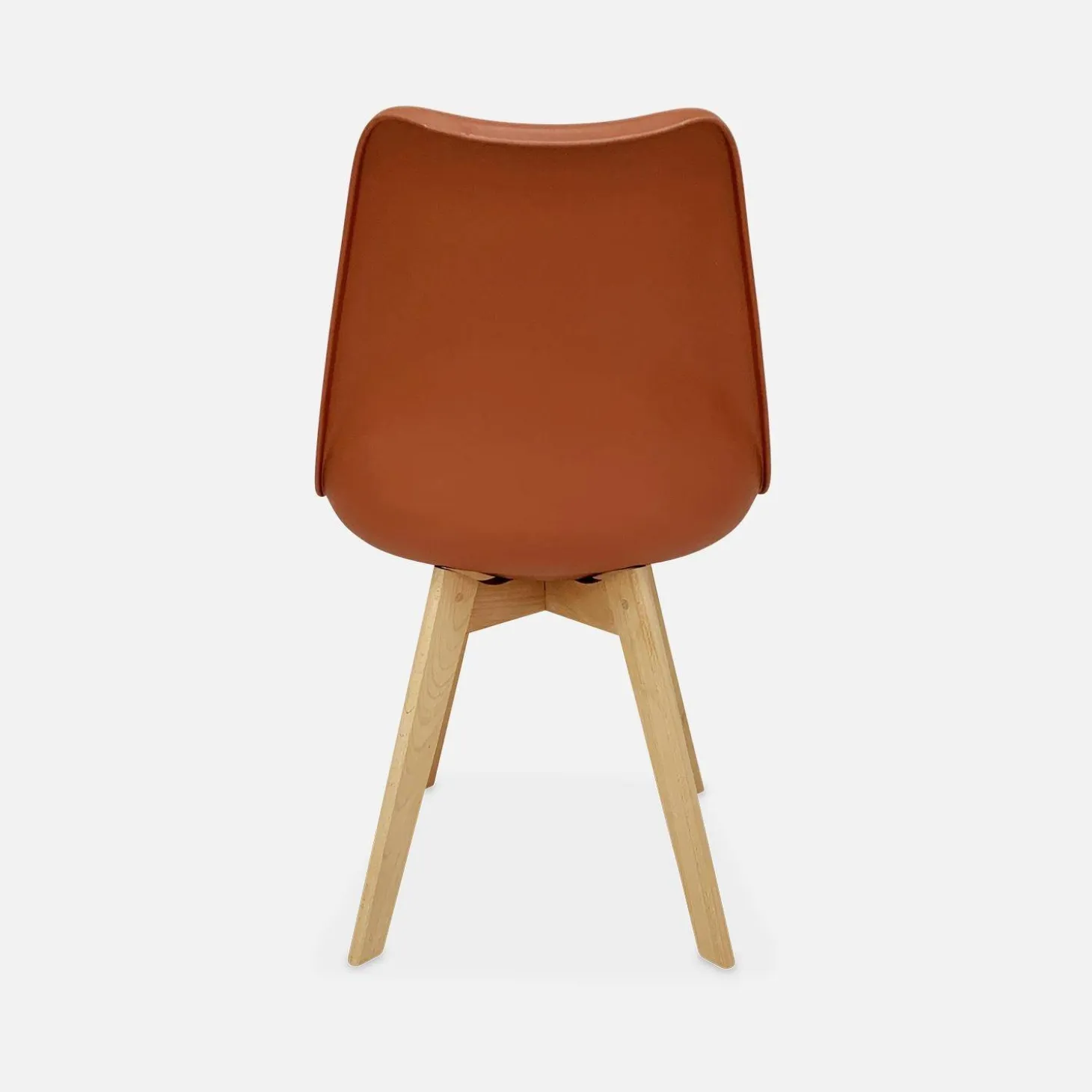 6 skandinavische Stühle mit Holzbeinen