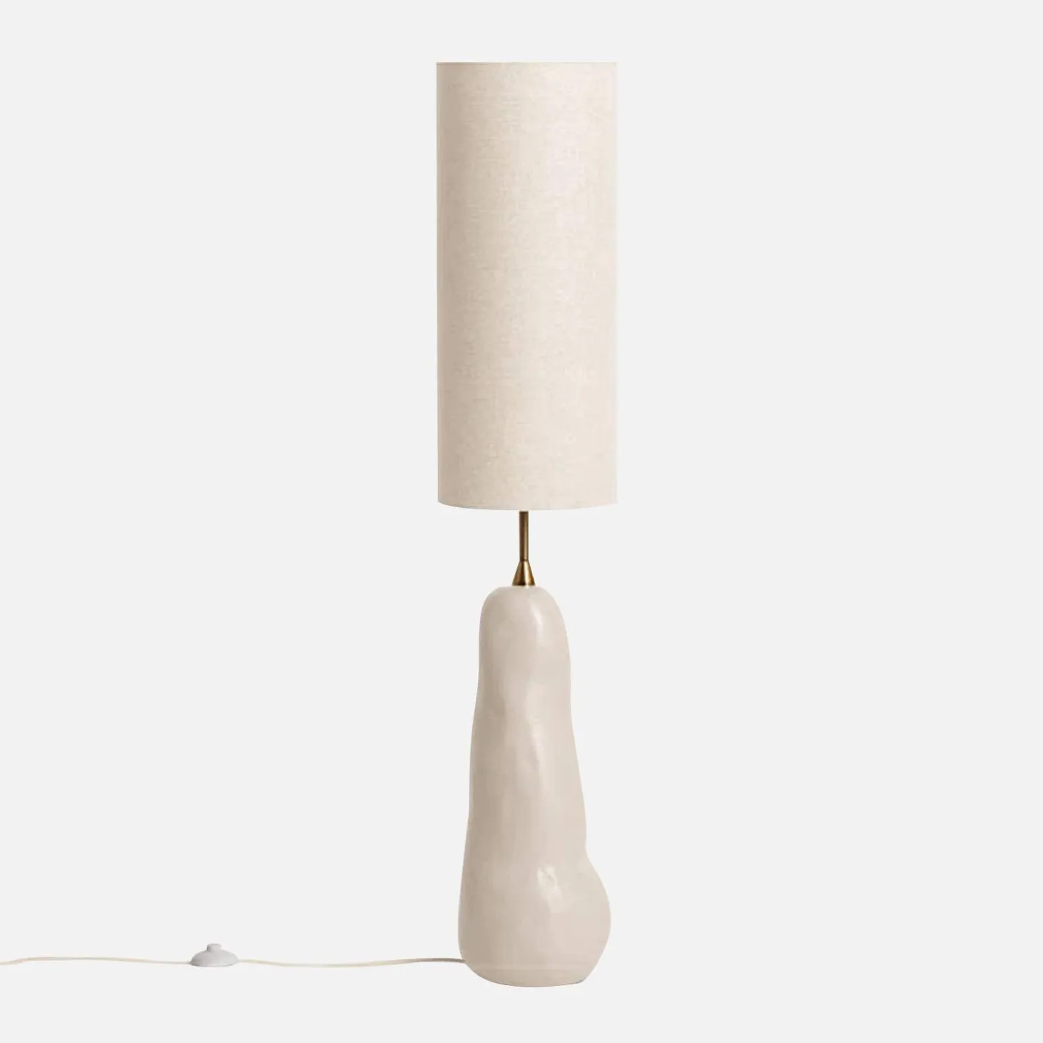 Stehlampe aus Keramik und Stoff Ø27cm
