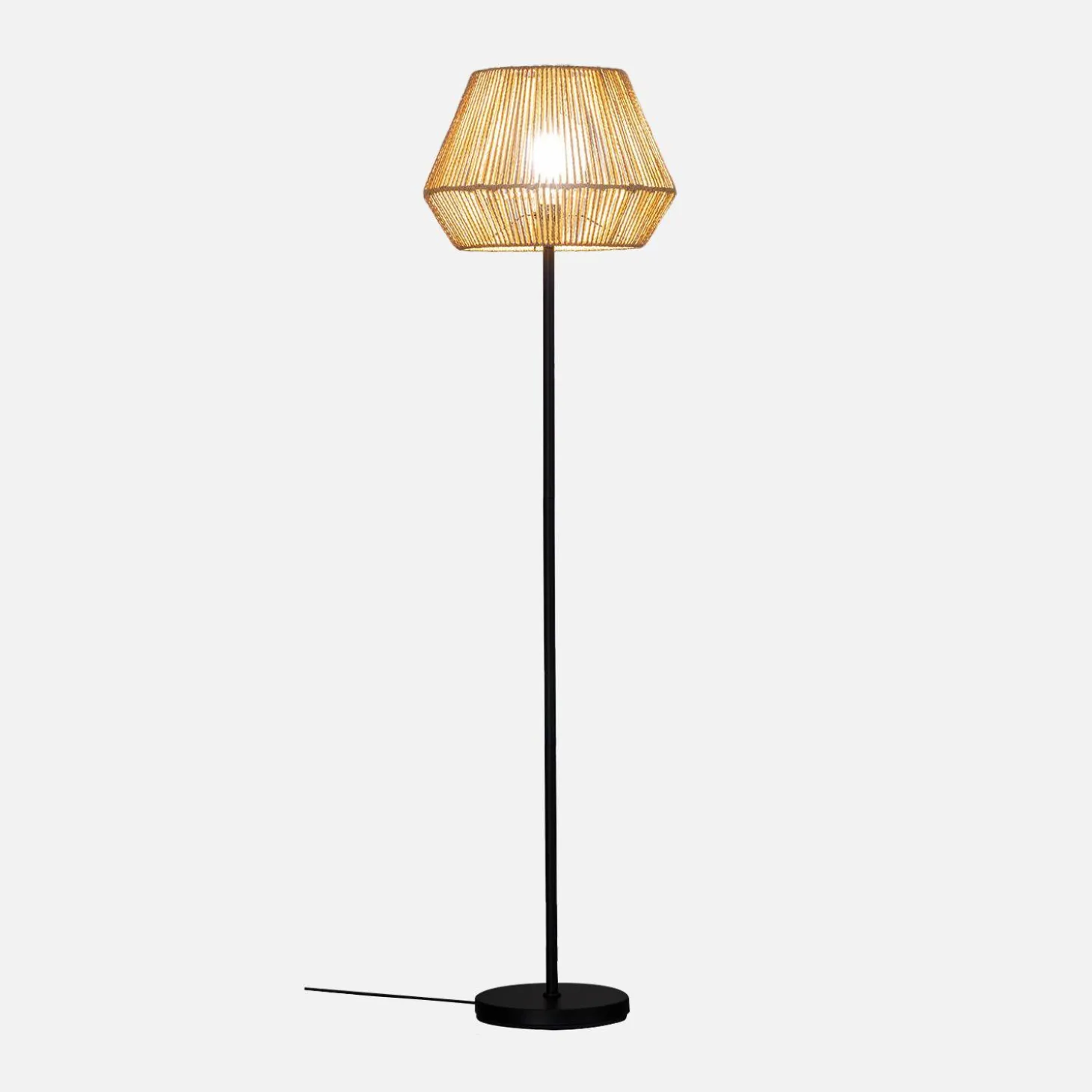 Stehleuchte Innenbereich Rattan-Effekt H 150cm