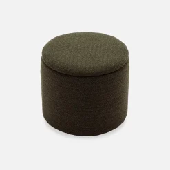 Stoffhocker mit Stauraum