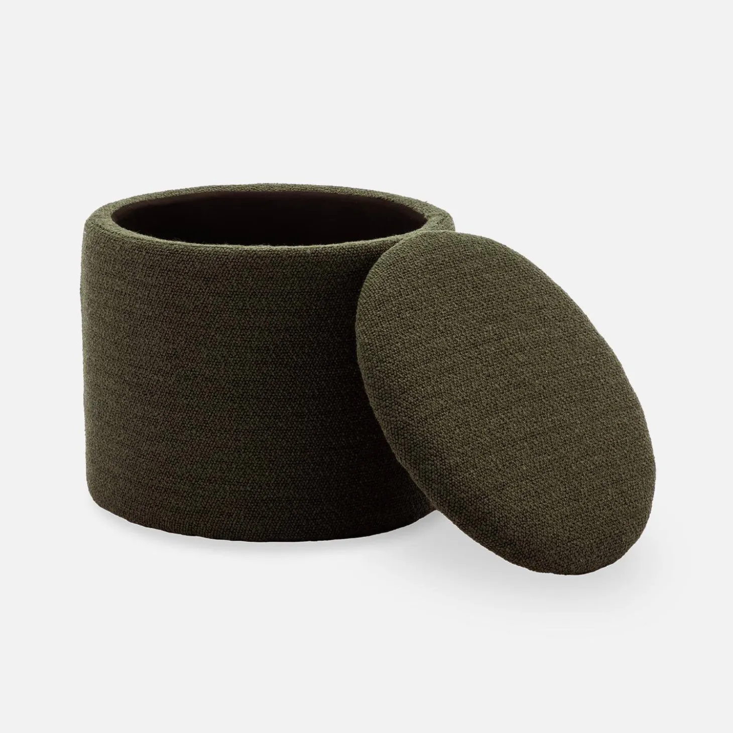 Stoffhocker mit Stauraum