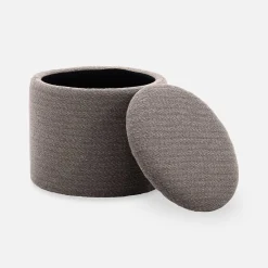 Stoffhocker mit Stauraum
