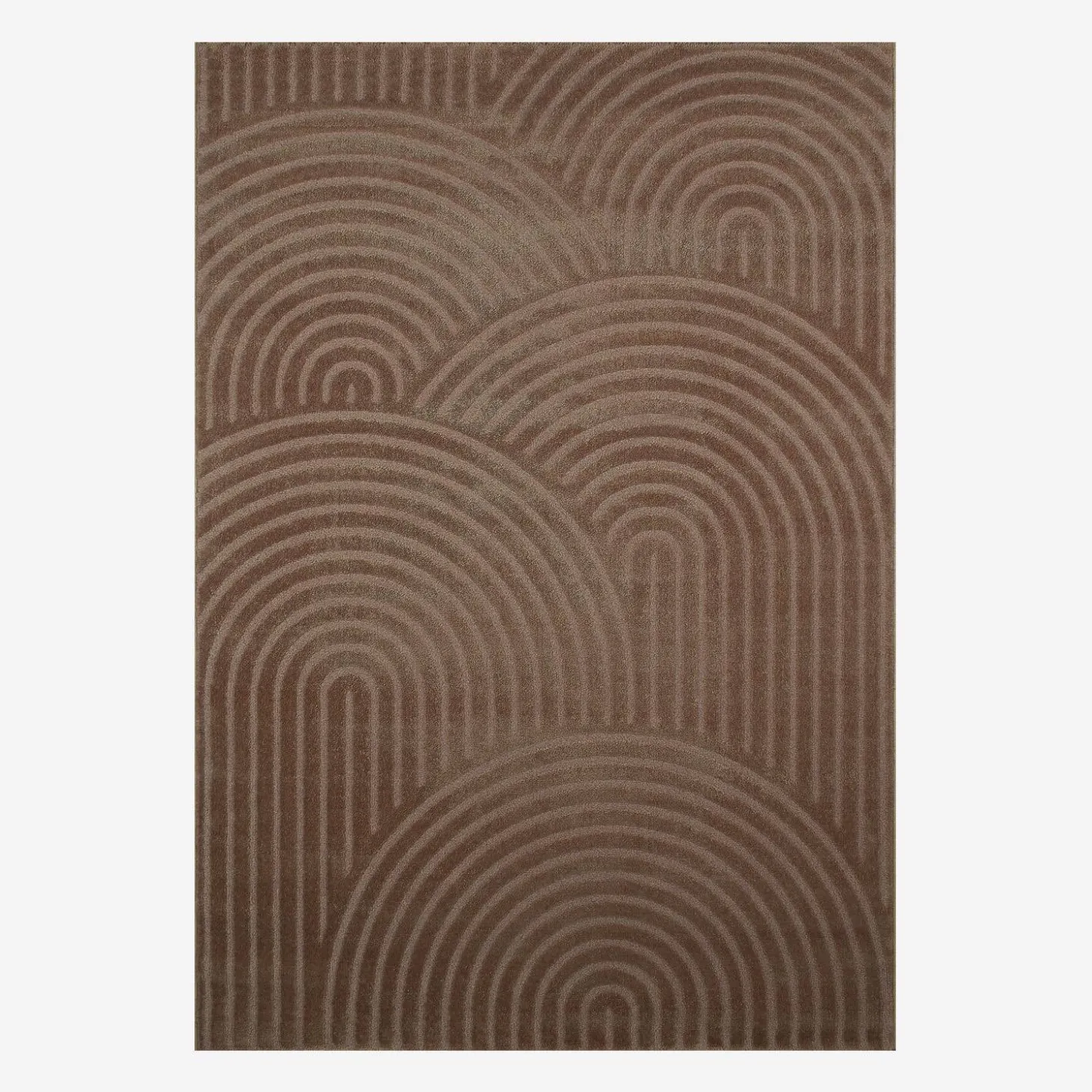 Teppich für den Innenbereich mit Bögenmuster in mocha