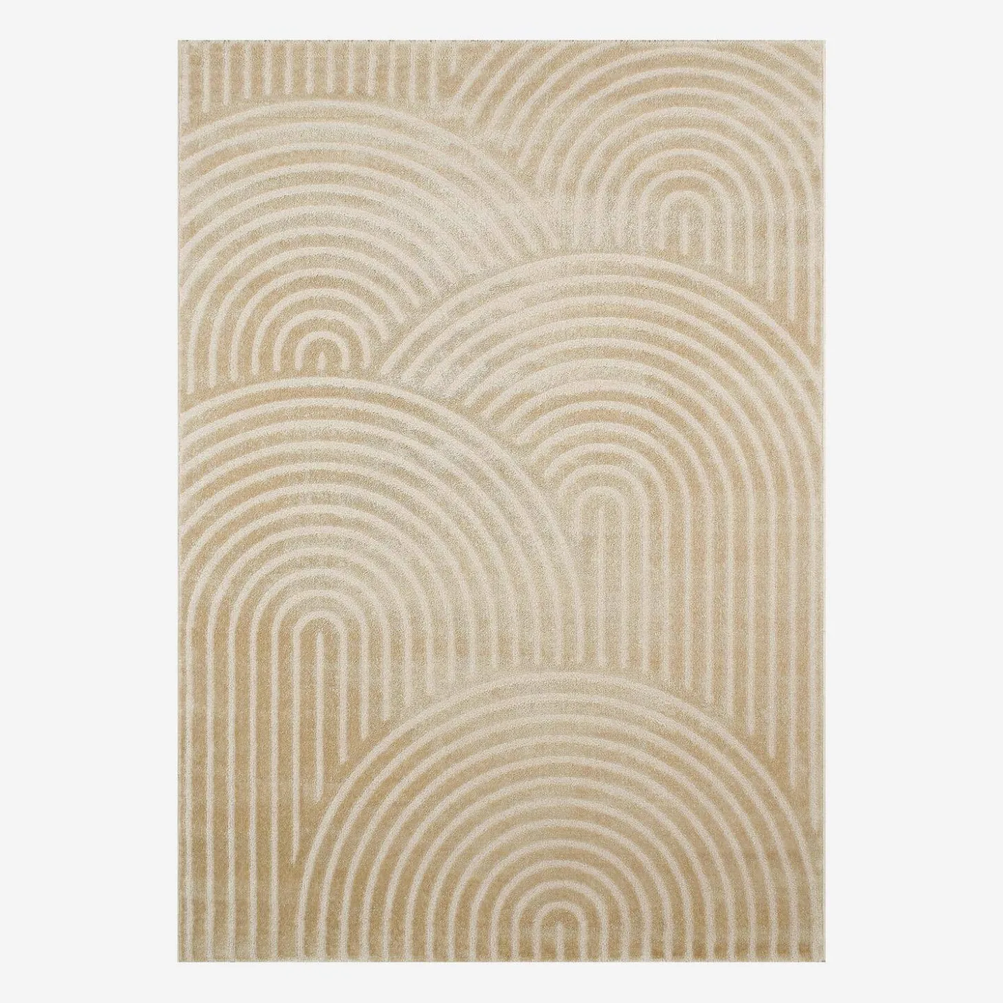 Teppich für den Innenbereich mit Bogenmuster in beige