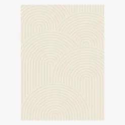 Teppich für den Innenbereich mit Bogenmuster in creme