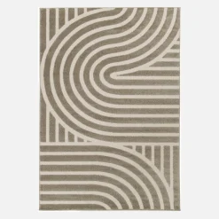 Teppich für den Innenbereich mit grafischem Muster taupe
