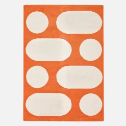Teppich für Indoor, modernes Muster, orange