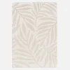 Teppich für innen/außen mit Pflanzenmuster in Creme, Beige