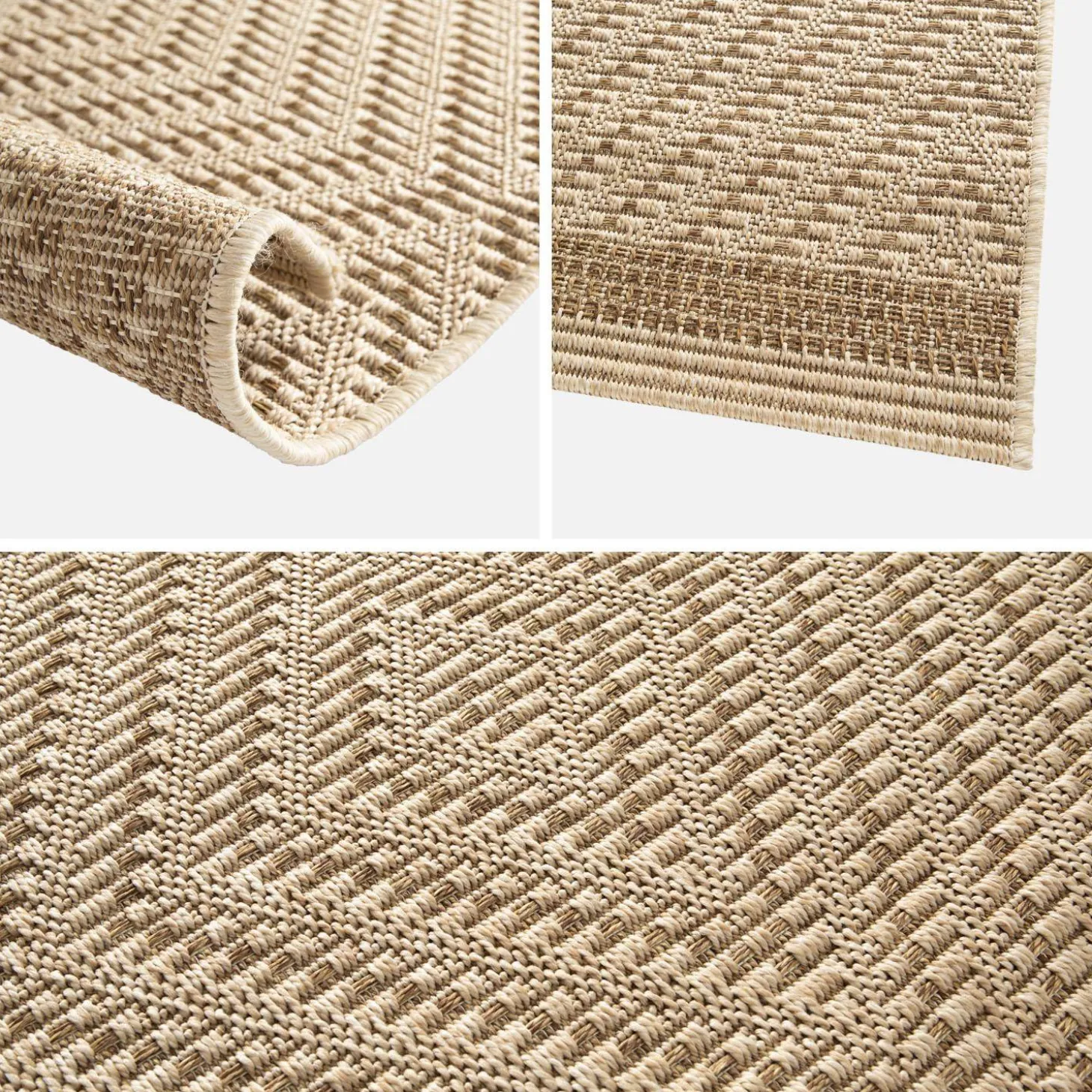 Teppich für In-/Outdoor mit Jute-Look, naturfarben