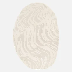 Teppich mit Kieselsteinform und Relief cremefarben gemustert