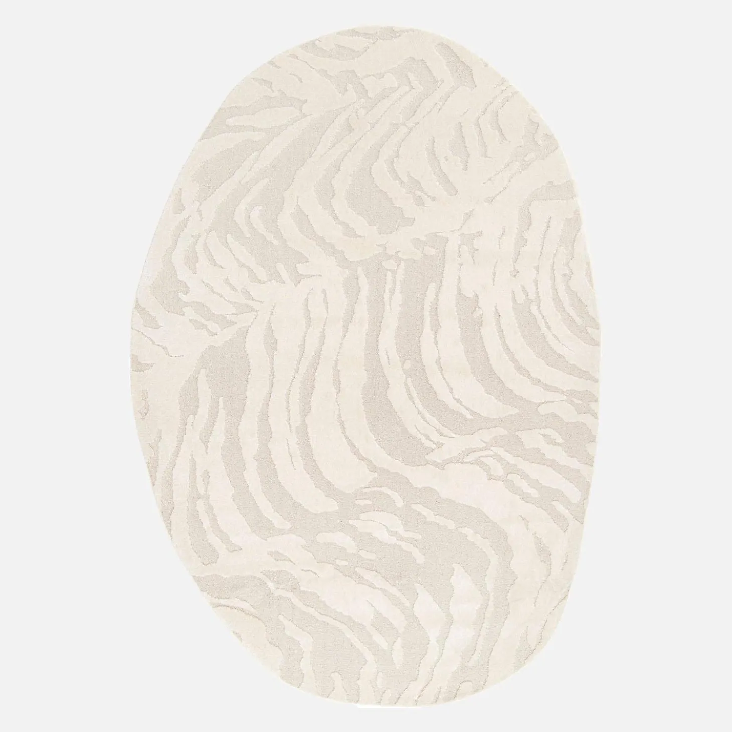 Teppich mit Kieselsteinform und Relief cremefarben gemustert