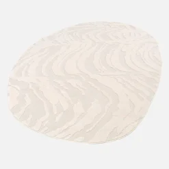 Teppich mit Kieselsteinform und Relief cremefarben gemustert