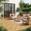 Terrassenfliesen aus Holz, quadratisches Muster