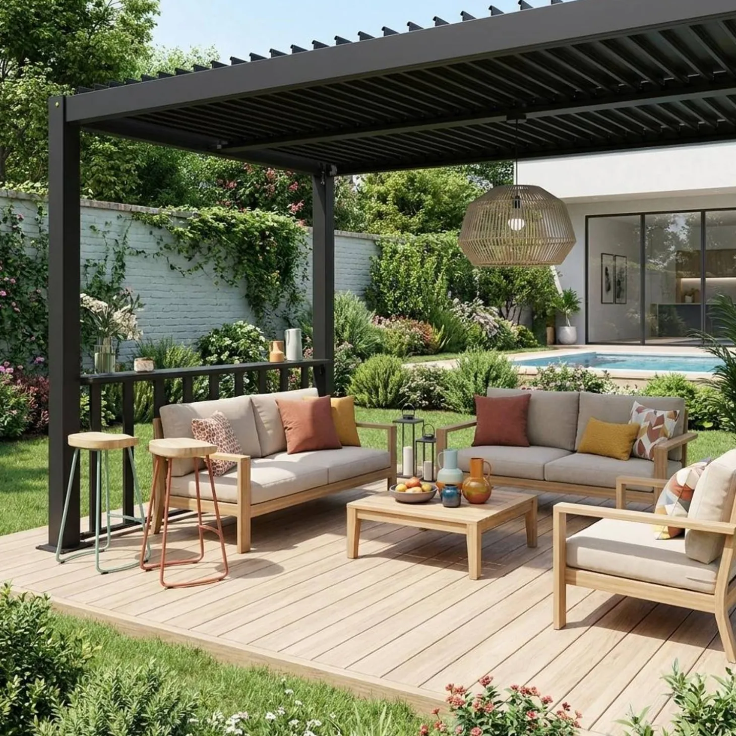 Thekenleiste 3m für Pergola Palace