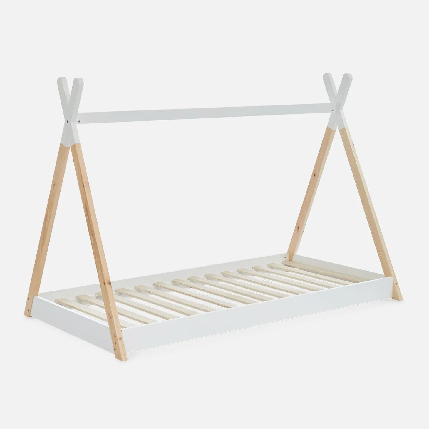 Tipi-Kinderbett 90 x 190 cm Kiefernholz mit Lattenrost
