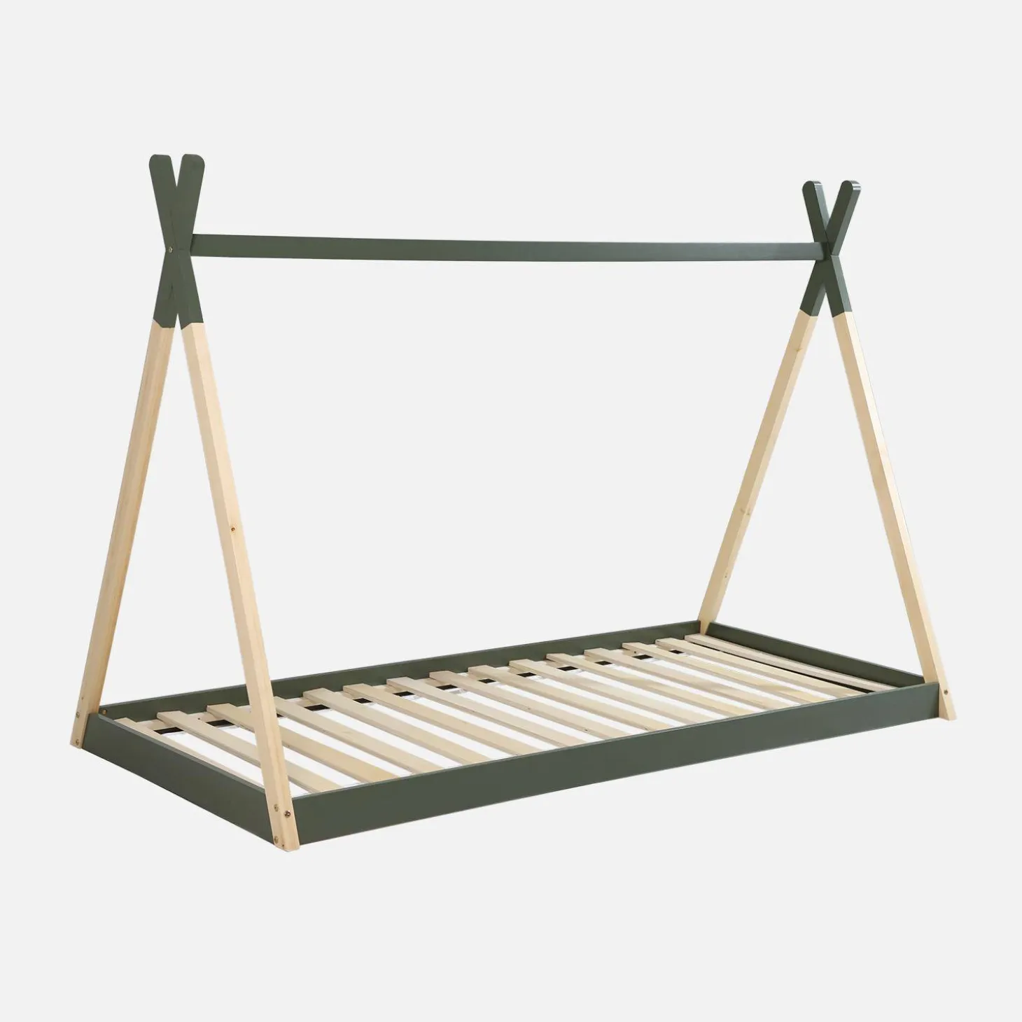 Tipi-Kinderbett 90 x 190 cm Kiefernholz mit Lattenrost