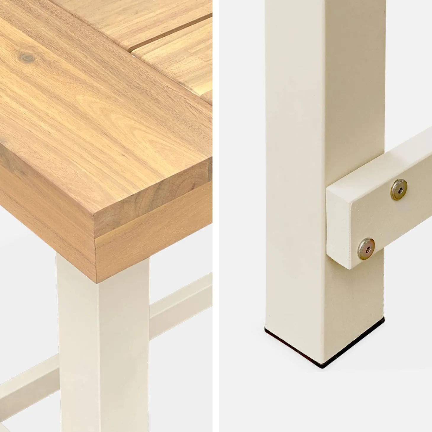 Tisch für Indoor/Outdoor aus Holz und Metall, 190 cm, 6-8 Plätze