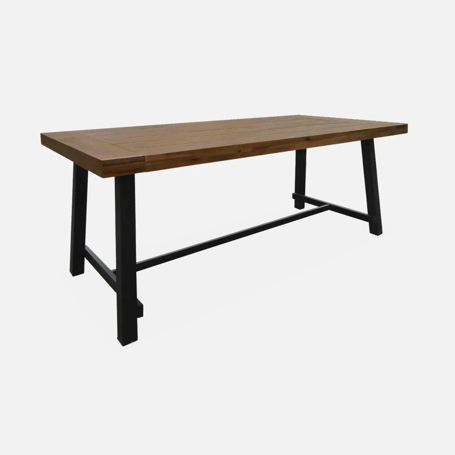 Tisch für Indoor/Outdoor aus Holz und Metall, 190 cm, 6-8 Plätze