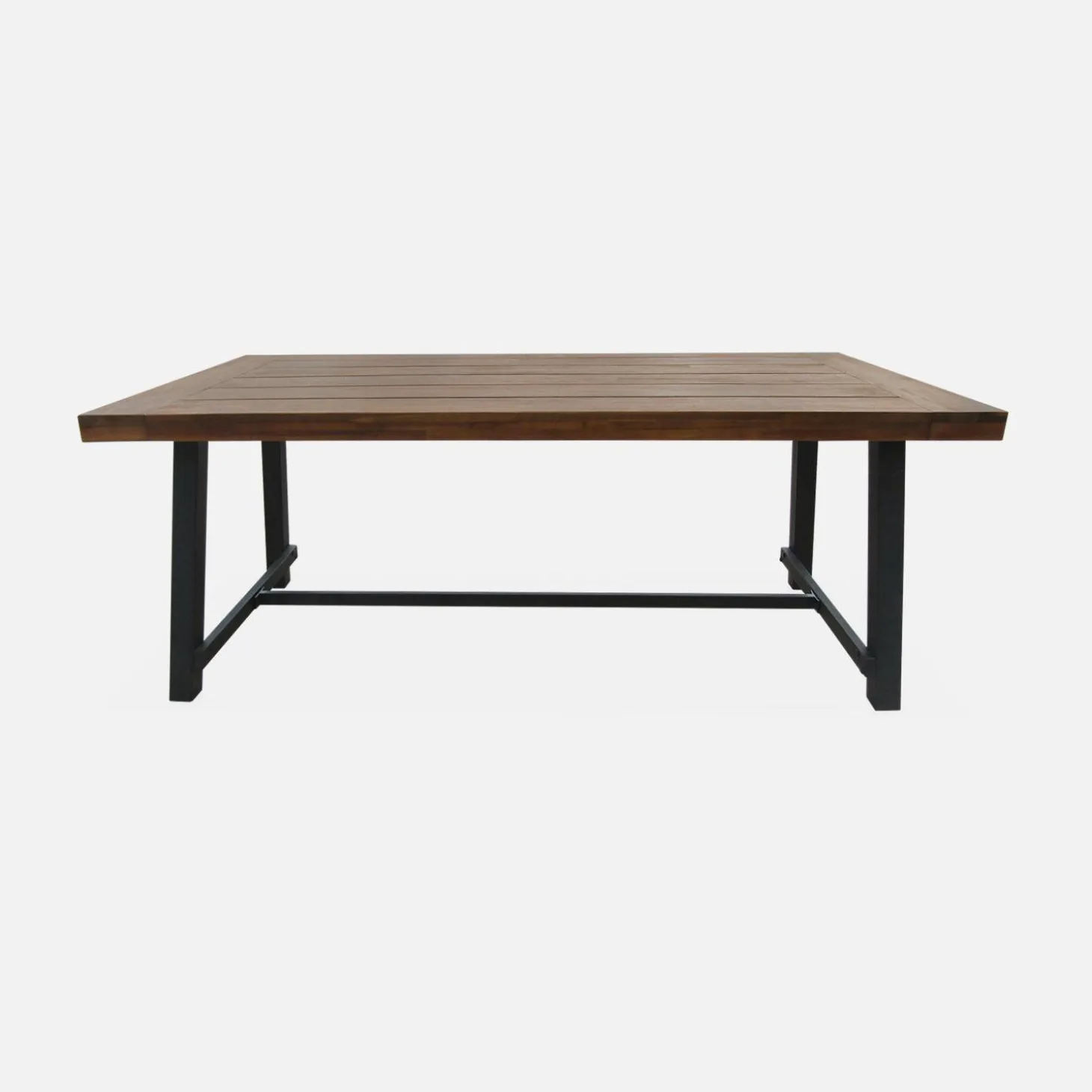 Tisch für Indoor/Outdoor aus Holz und Metall, 190 cm, 6-8 Plätze