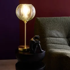 Tischlampe aus Metall und Glas für drinnen Ø 20 cm