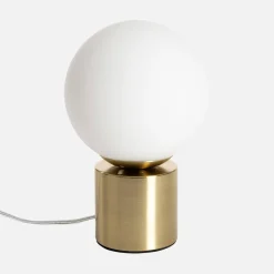 Tischlampe aus Metall und Glas H 25 cm