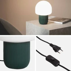 Tischlampe für Indoor aus Kunststoff und PVC Ø18cm