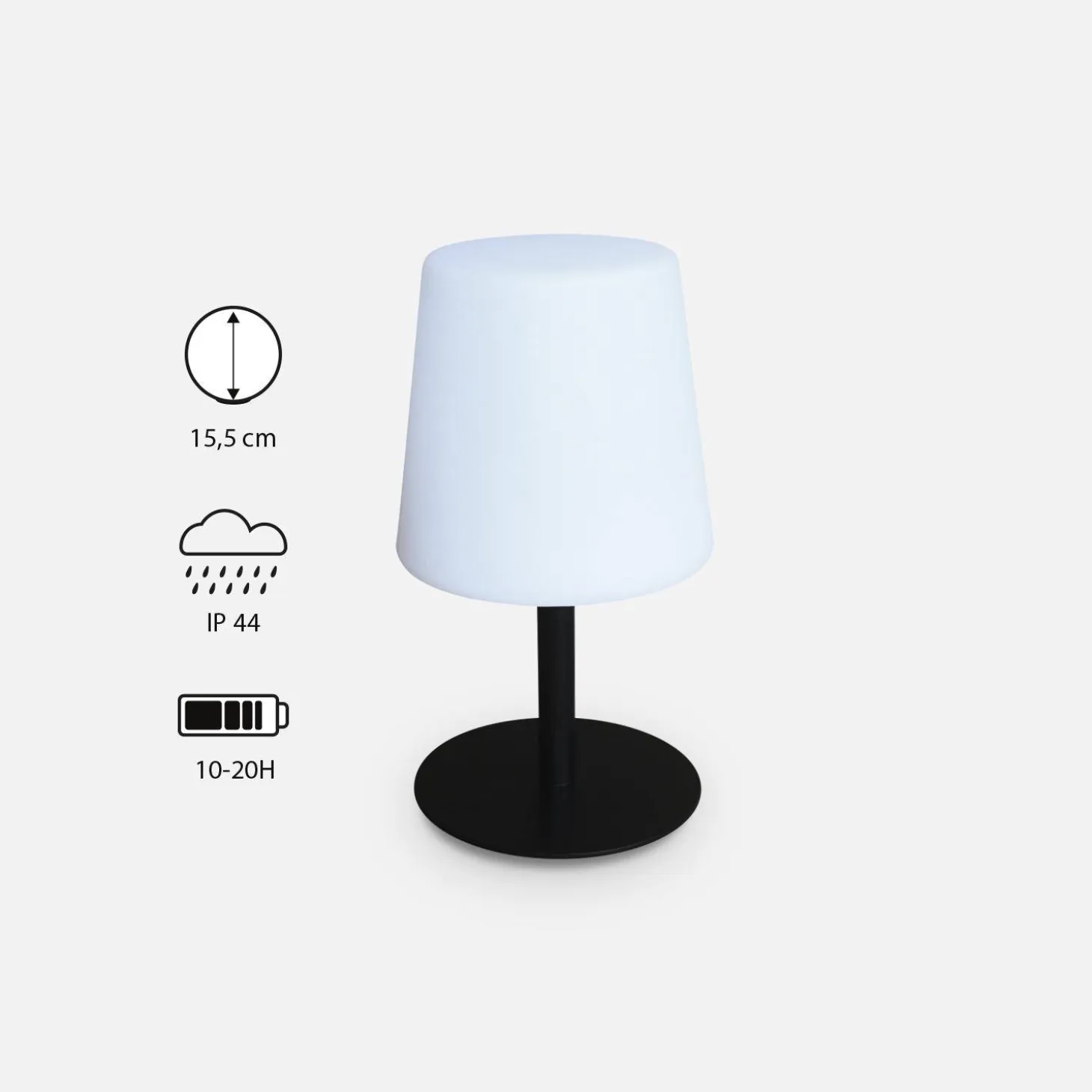 TISCHLAMPE LED 28CM Ø 16CM - LAMPADA S COLOR